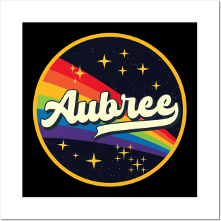 Aubree // Rainbow In Space Vintage Style Posters and Art